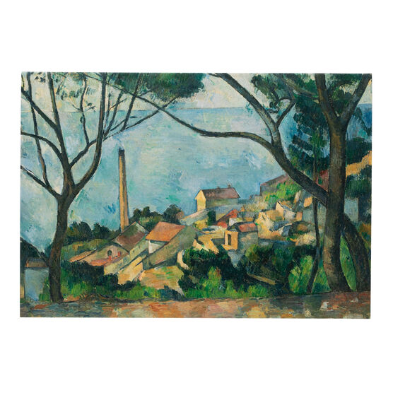 Paul Cezanne The Sea at L’Estaque behind Trees greetings card